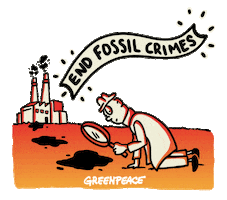 Climate Change Oil Sticker by Greenpeace