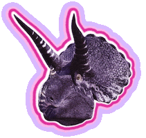 Dinosaur Triceratops Sticker by Museums Victoria
