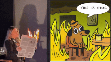 This Is Fine GIF by MONOWHALES