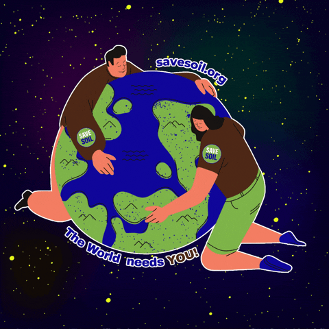 Friends Of The Earth Hug GIF by Conscious Planet - Save Soil