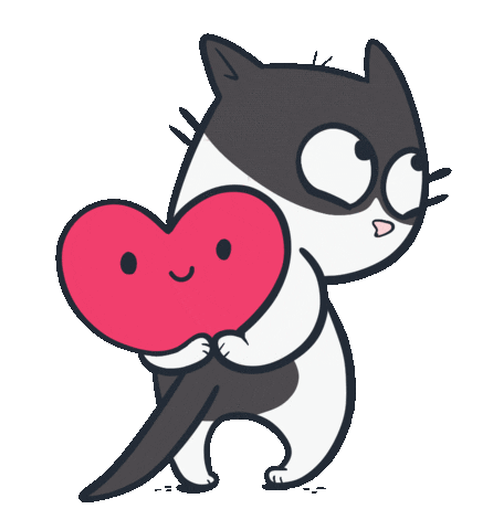 In Love Cat Sticker by Mumosa & Ragout