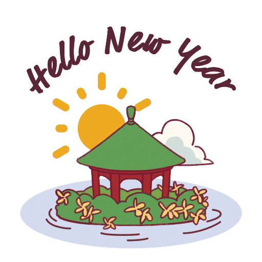 New Year Winter Sticker by CUHK