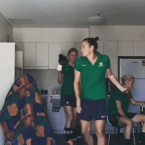 Running Man Dancing GIF by Football Australia