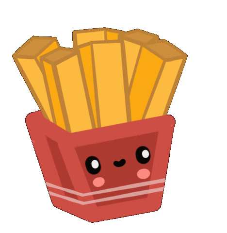French Fries Smile Sticker by Demic for iOS & Android | GIPHY