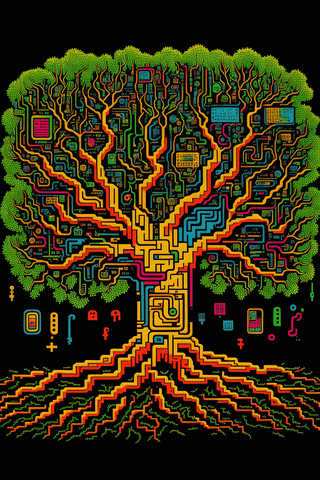Life of a tree pixel art