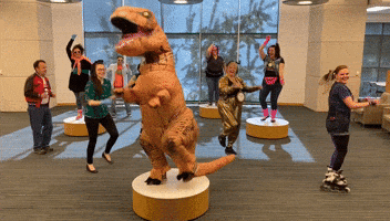 T Rex Dancing GIF by Springville Library