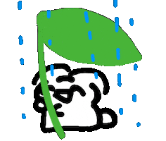 Raining Sticker by Annafish