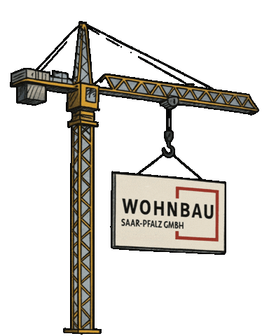 Bau Kran Sticker by Wohnbausaarpfalz