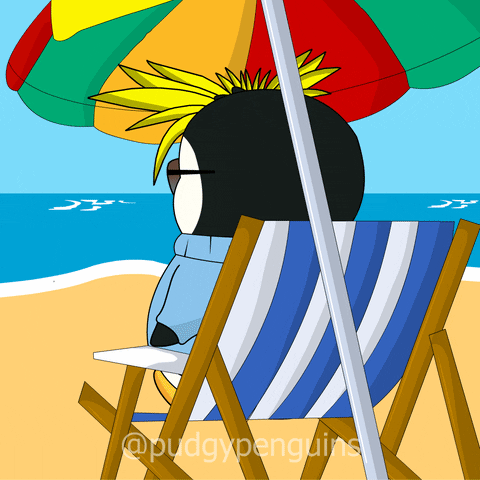 Beach Day Summer GIF by Pudgy Penguins
