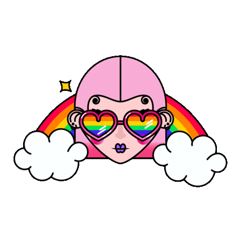 Gay Pride Sticker by Pret Salon