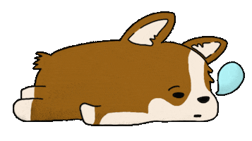 Sleepy Dog Sticker