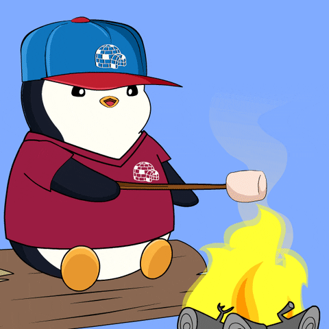 Fire Camping GIF by Pudgy Penguins