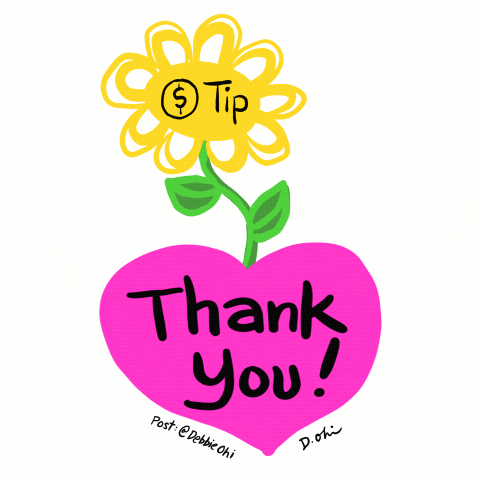 Thanks For The Tip Postnews GIF by Debbie Ridpath Ohi