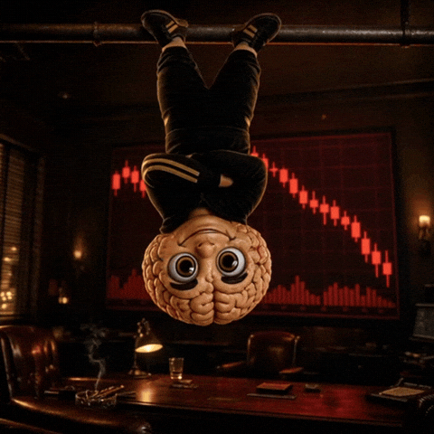 This Is Fine Upside Down GIF by BOBAI - Brain On BNB AI