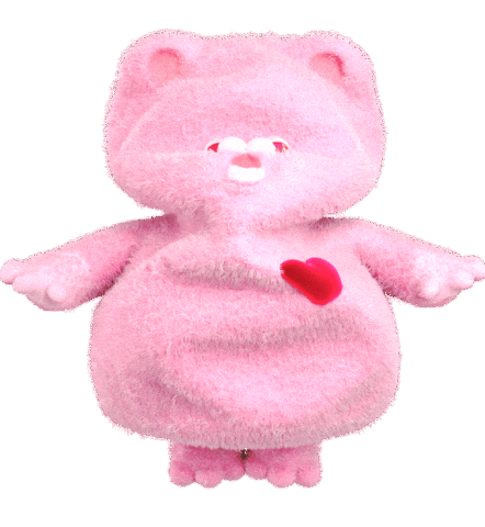Pink Bear Sticker