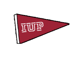 Iup Pennant Flag Sticker by Indiana University of Pennsylvania