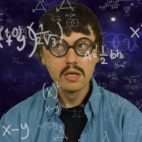 Hombre con gafas calculando