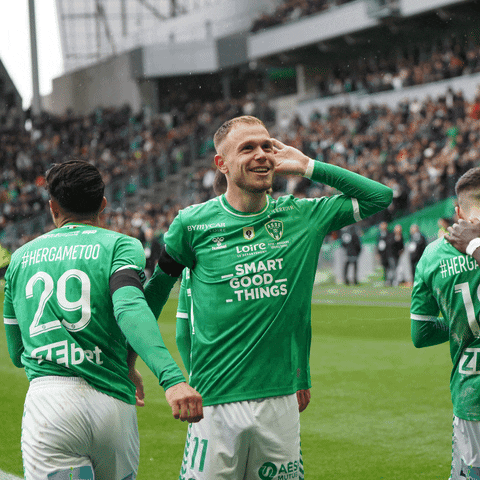 Happy Football GIF by AS Saint-Étienne