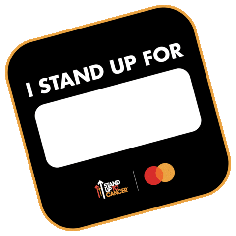 Placard Standuptocancer Sticker by Mastercard