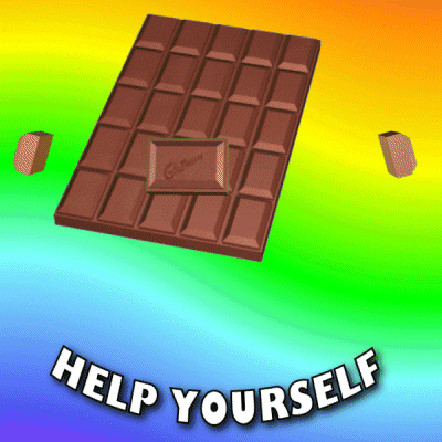 Help Yourself Chocolate Bar GIF