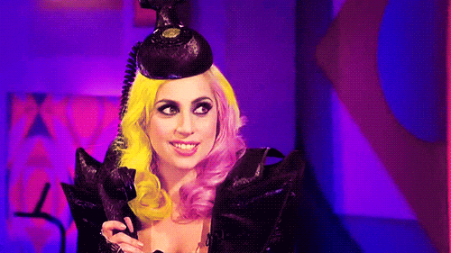lady gaga flirting GIF