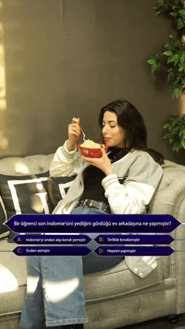 Who Wants To Be A Millionaire Noodle GIF by Indomie Türkiye