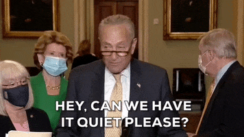 Be Quiet Chuck Schumer GIF by GIPHY News
