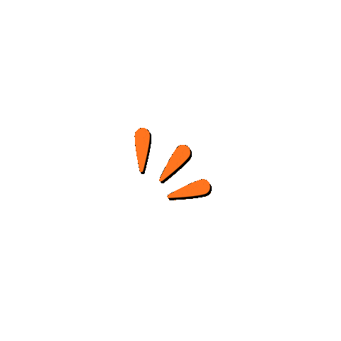 Orange Click Here Sticker