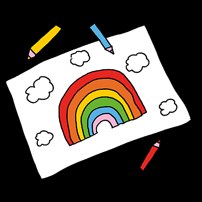 Rainbow Drawing GIF