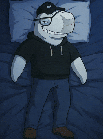 Tired Good Night GIF by Secret Society Of Whales