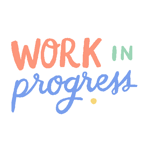 Work In Progress Lettering Sticker