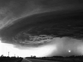 black and white storm GIF