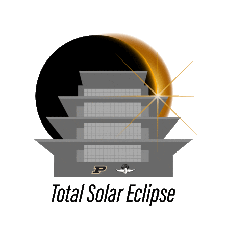 Solar Eclipse Pagoda Sticker by Purdue University