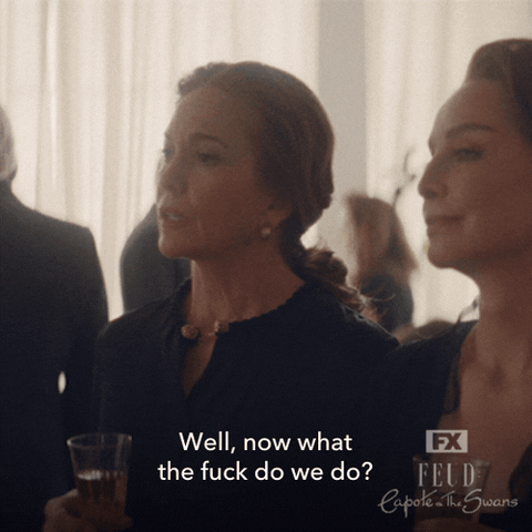 What To Do Help Me GIF by Feud: Capote vs. The Swans