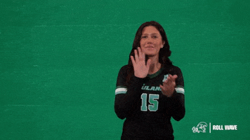 Volleyball Cheering GIF by GreenWave