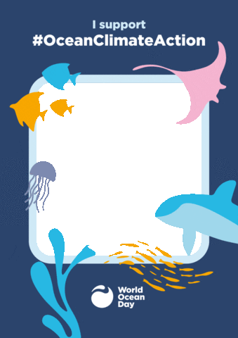 June 8 Frame Sticker by World Ocean Day