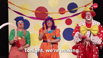 Clown Balloon GIF by BuzzFeed