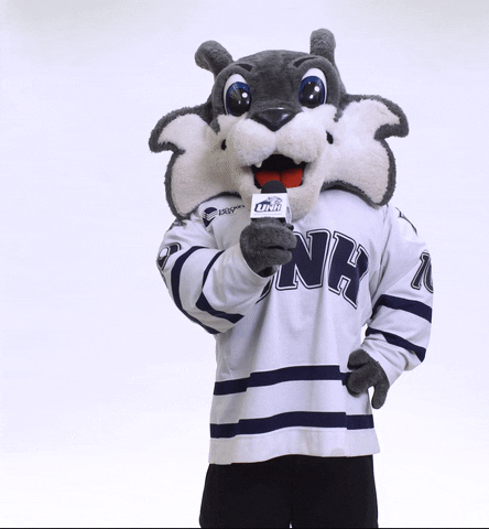 new hampshire wildcats mic drop GIF by University of New Hampshire