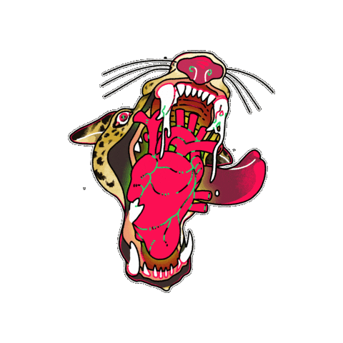 Heart Tiger Sticker
