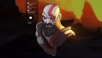 Animación 2D de Kratos