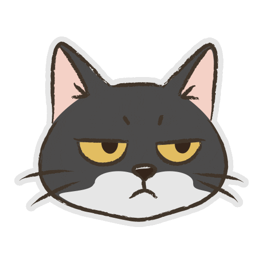 Unimpressed Tuxedo Cat Sticker