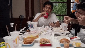 BossKerati party friends hungry eat GIF
