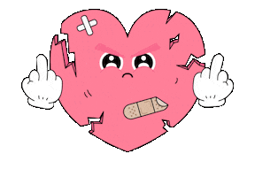 Sad Heart Sticker by James Huson