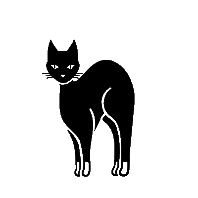 Black Cat Sticker by freyja
