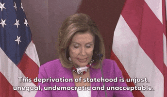 Nancy Pelosi Dc Statehood GIF by GIPHY News