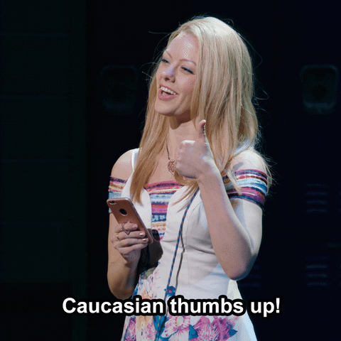 mean girls thumbs up GIF by Mean Girls on Broadway