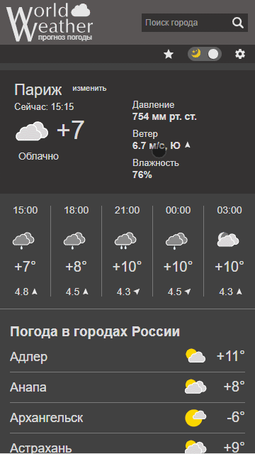 Как погода в Московской Области