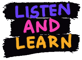 Listen And Learn Sticker by Kirsten Hurley