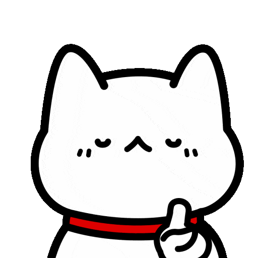 The White Cat Sticker