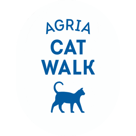 Agria Cat Walk Sticker by Agria Eläinvakuutus